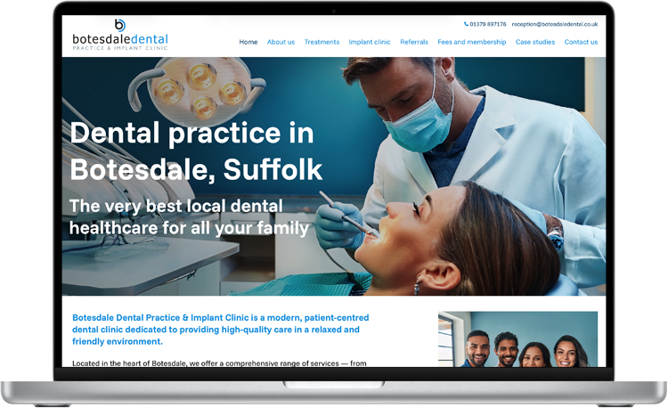 Screenshot of a website built by Adam Bradford